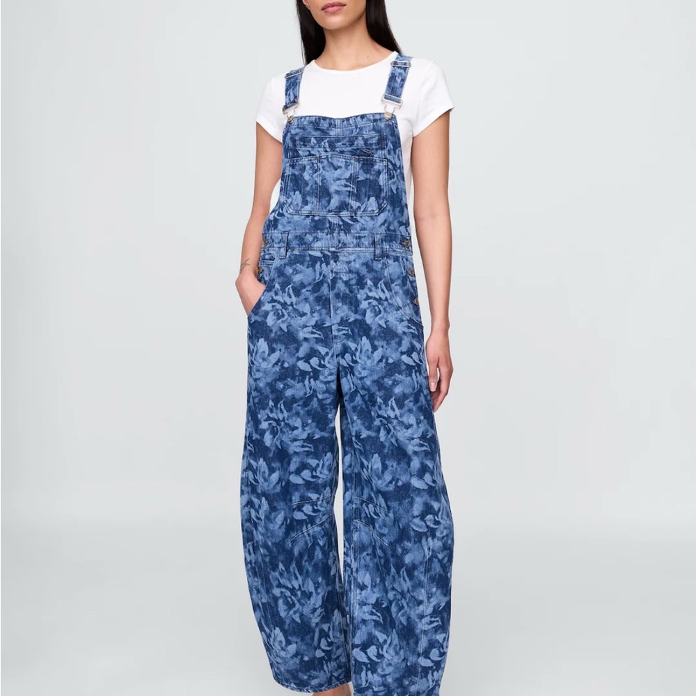 GAP UltraSoft Denim Horseshoe Overalls